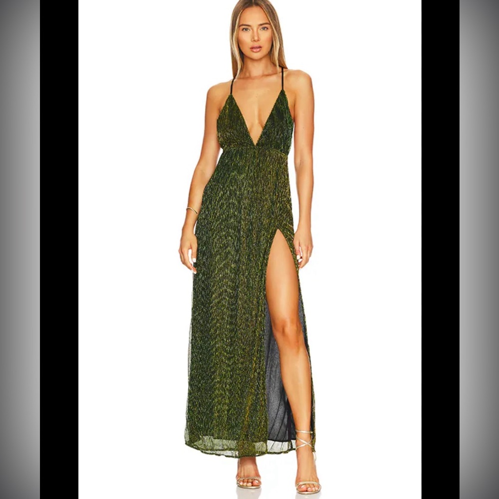 Superdown Hailee High Slit Maxi Dress